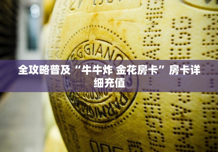 全攻略普及“牛牛炸 金花房卡”房卡详细充值