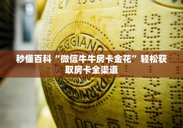秒懂百科“微信牛牛房卡金花”轻松获取房卡全渠道