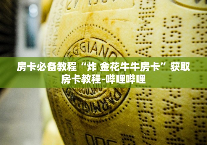 房卡必备教程“炸 金花牛牛房卡”获取房卡教程-哔哩哔哩