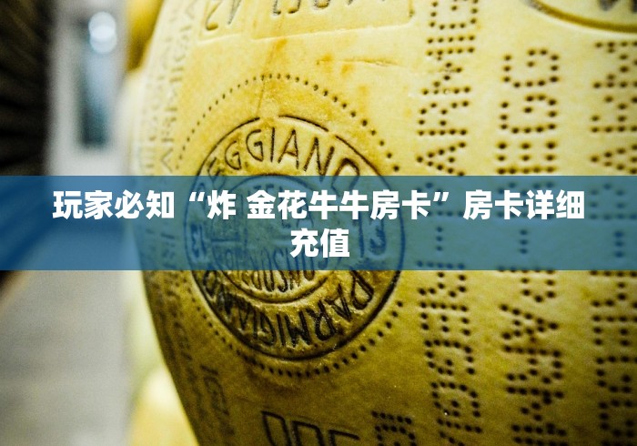 玩家必知“炸 金花牛牛房卡”房卡详细充值