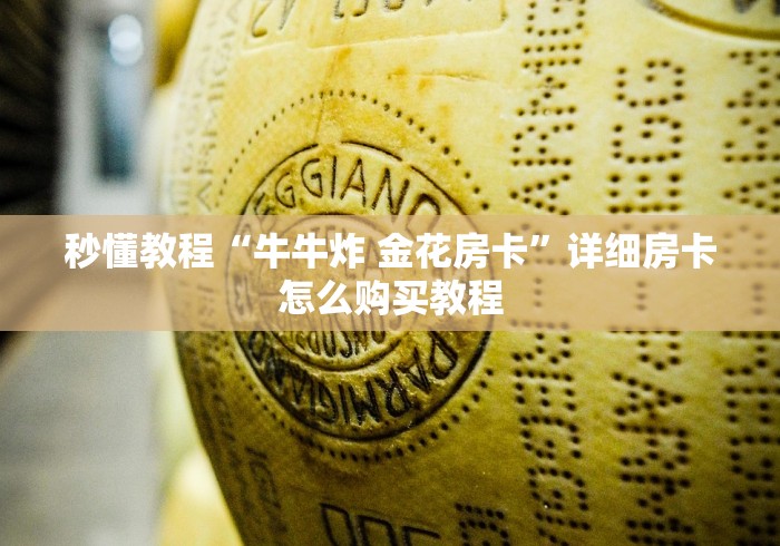 秒懂教程“牛牛炸 金花房卡”详细房卡怎么购买教程