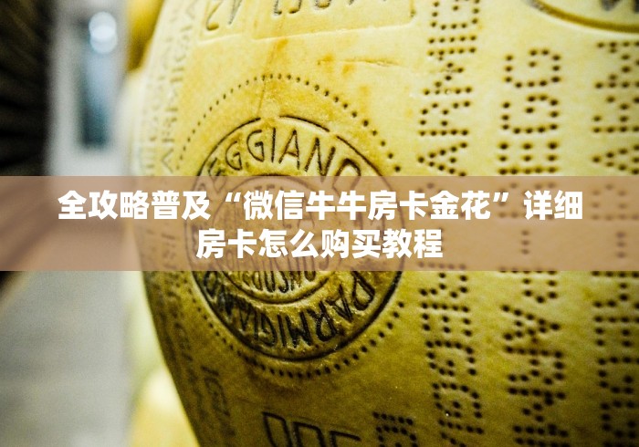 全攻略普及“微信牛牛房卡金花”详细房卡怎么购买教程