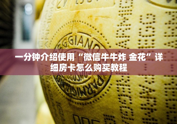 一分钟介绍使用“微信牛牛炸 金花”详细房卡怎么购买教程