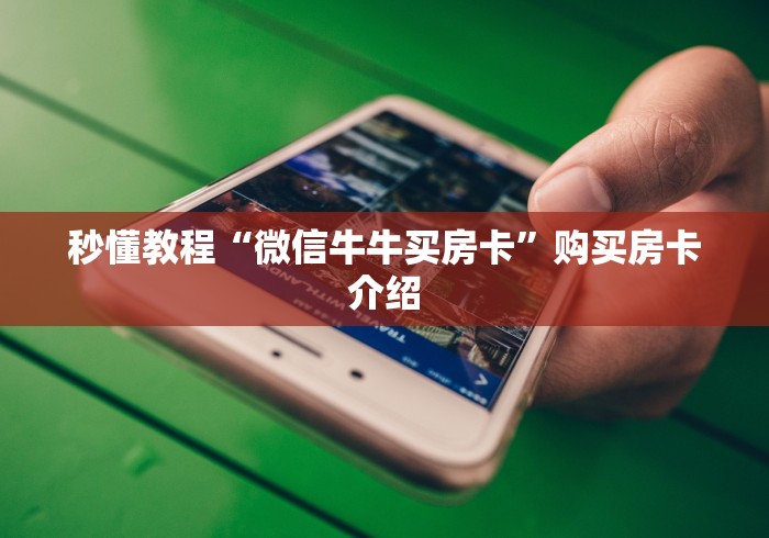秒懂教程“微信牛牛买房卡”购买房卡介绍